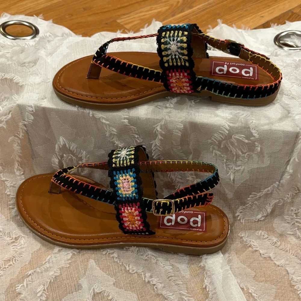 Boho Chic Multicolor Sandals